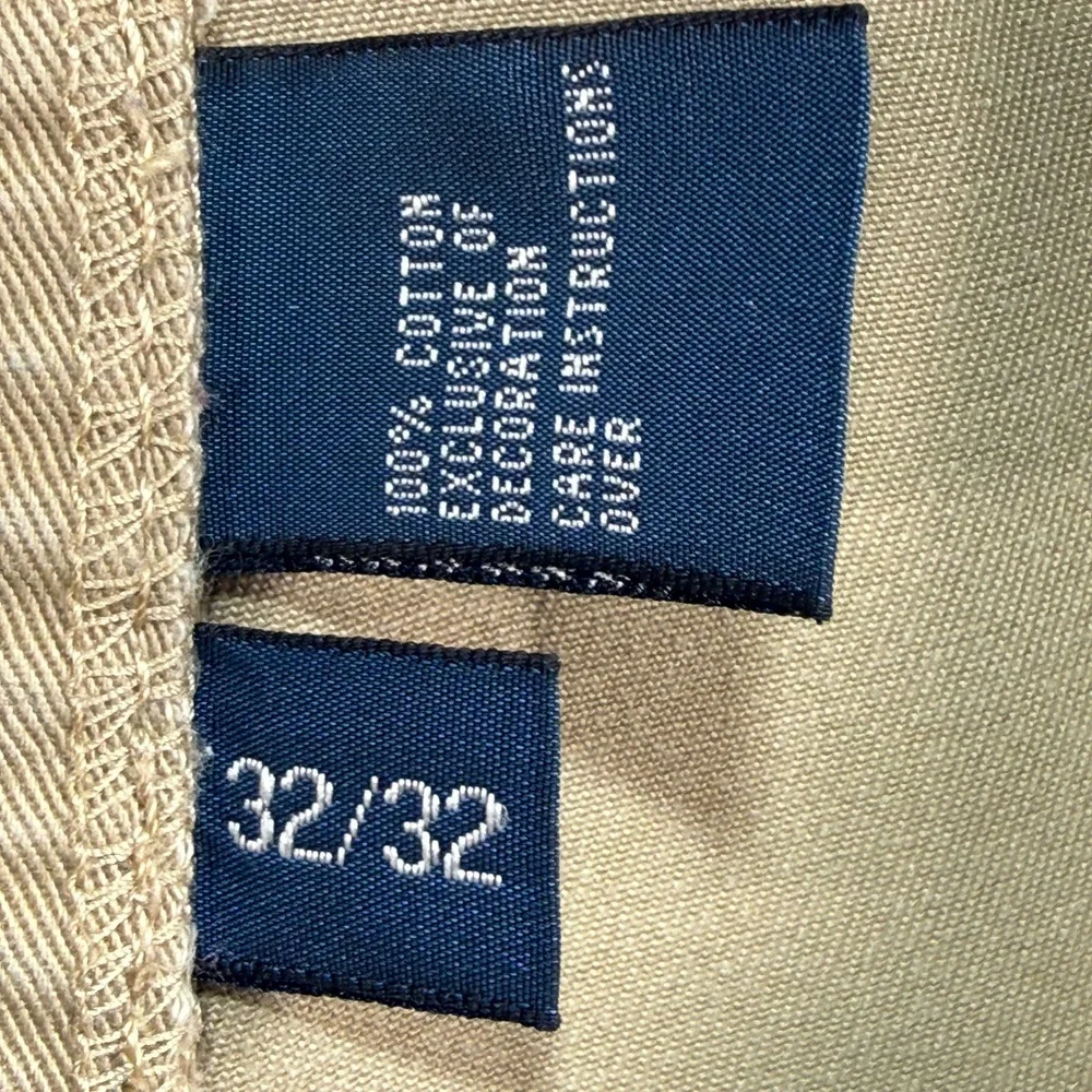 Polo Ralph Lauren Authentic Dungaree Pants Mens 32x32 Tan Khaki Straight Twill
